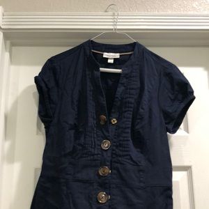 Dress Barn dark blue shirt dress